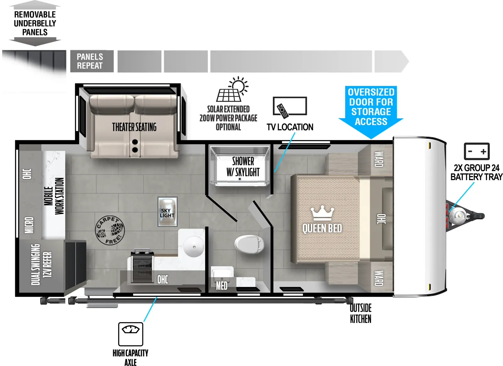 Wildwood Fsx 163RDSK Floorplan